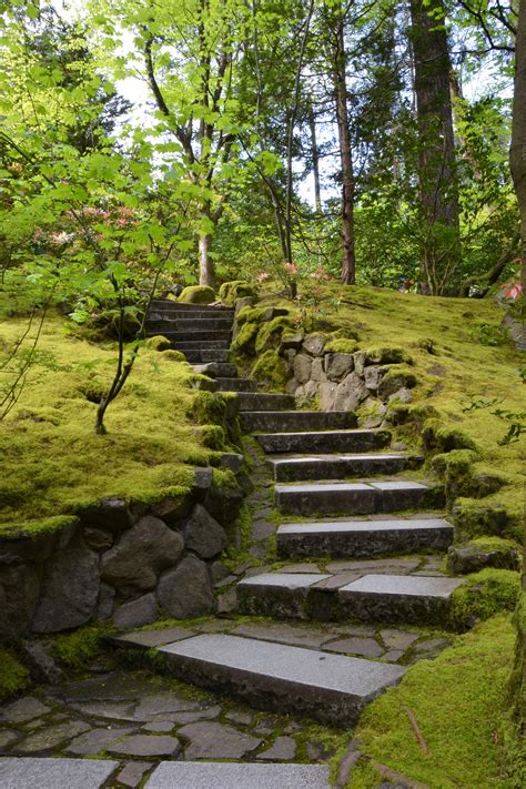 Japanese Garden Garden Stairs Portland Japanese Garden