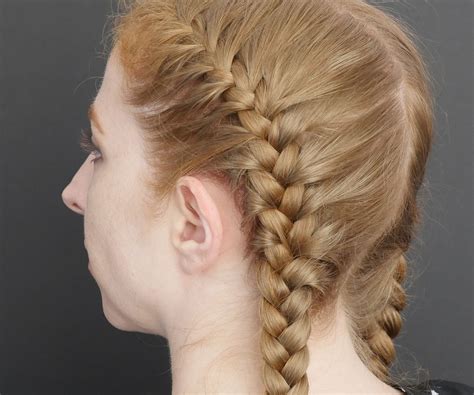 Start from the hairline, take a section of hair from the top of the head to make a french braid. French Braid Basics: 4 Steps (with Pictures)