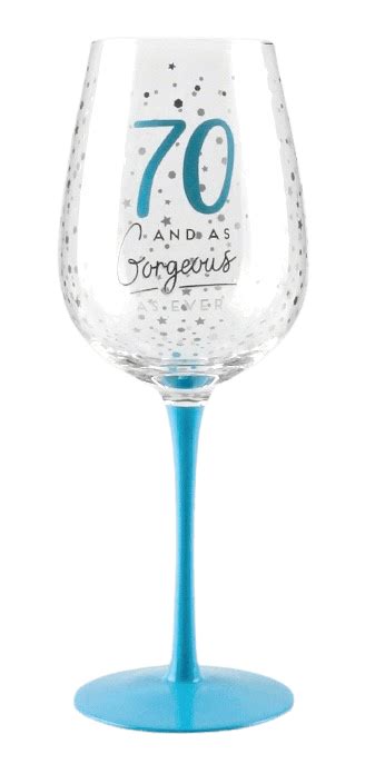 70th birthday wine glass tware and engravers