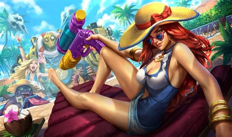 pool party miss fortune wallpapers and fan arts league of legends lol stats