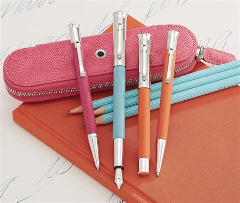 Graf Von Faber Castell 2 Slot Leather Zip Pen Case