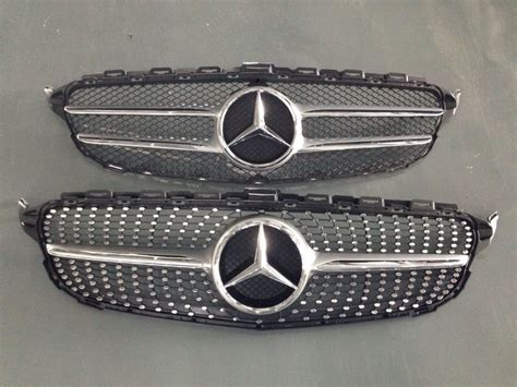 Diamond Front Grille For Benz C Class W203 W204 W205 High Quality Star