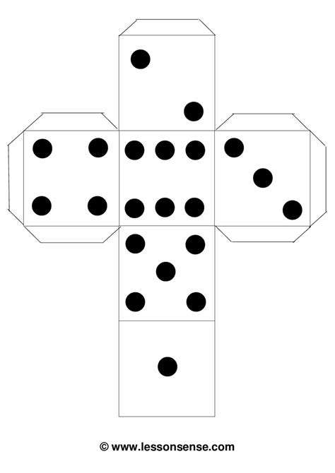 Printable Dice Template With Dots Printable Templates