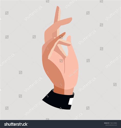 Priest Hand Gesture Blessing Isolated Vector Stock Vector Royalty Free
