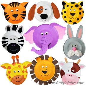 Paper Plate Zoo Animal Faces - Truly Hand Picked