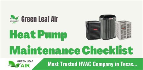 Heat Pump Maintenance Checklist Infographic