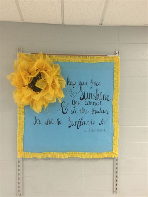My Sunflower Bulletin Board Middle School Classroom New Classroom