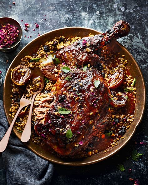 Moroccan Spiced Lamb Shoulder With Onions And Freekeh Recipe