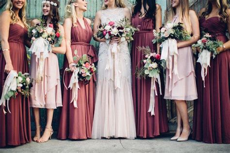 Burgundy Bridesmaid Dresses Mix And Match Bridesmaid Dresses In