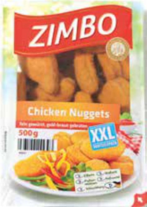 Kalorientabelle, kostenloses ernährungstagebuch, lebensmittel datenbank. Zimbo Chicken Nuggets XXL von NETTO Supermarkt ansehen ...