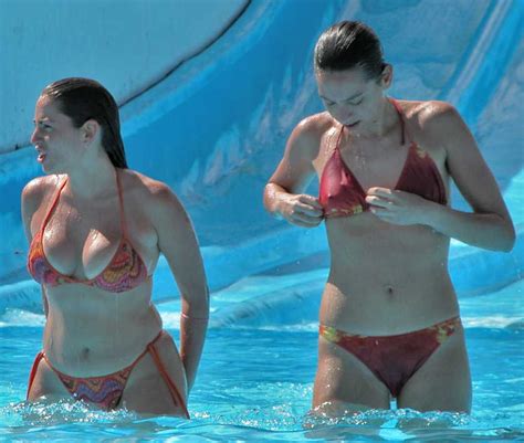 Bikini Oops At Water Park Play Water Slide Creeper Hot Min