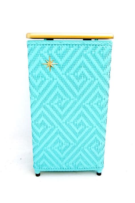 Beli laundry basket online berkualitas dengan harga murah terbaru 2021 di tokopedia! Mid-Century Turquoise & Gold Laundry Basket by ...
