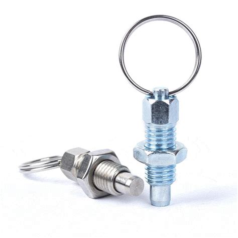Durable M6m8m10m12m16 Index Plunger With Ring Pull Spring Loaded Lock Pin Ebay