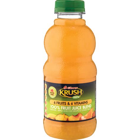 Clover Krush Lite 100 6 Fruit And 6 Vitamins Juice 500ml Fresh Fruit Juice Juices And Smoothies