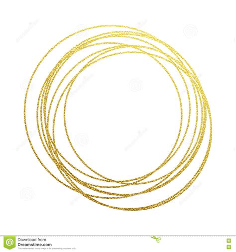 Golden Circles Abstraction Of Gold Foil And Glitter Stock Illustration
