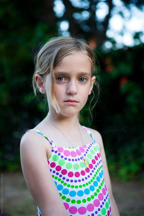 Young Girl In Polka Dot Bathing Suit By Stocksy Contributor Dina