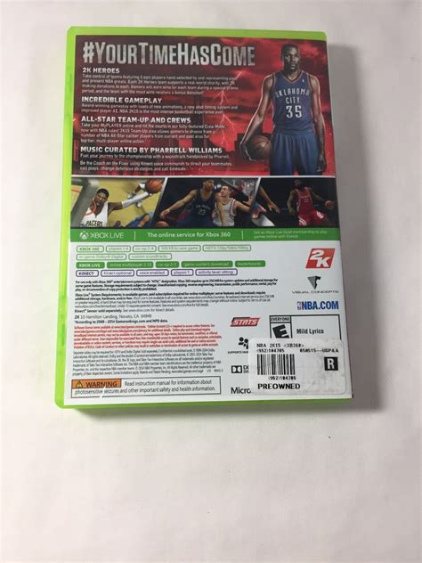 Nba 2k15 Xbox 360 Game No Manual 710425494123 Ebay