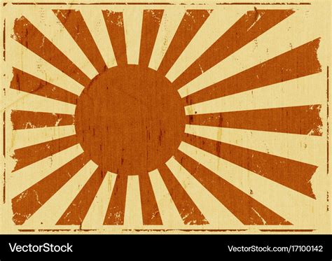 Vintage Japan Flag Landscape Background Royalty Free Vector