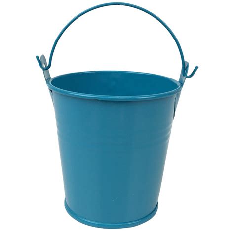 A pail is a technical term, used in the shipping industry, to designate a type of cylindrical shipping container with a capacity of about 3 to 50 litres (1 to 13 us gal). Metal Favor Bucket Pail 3in Teal