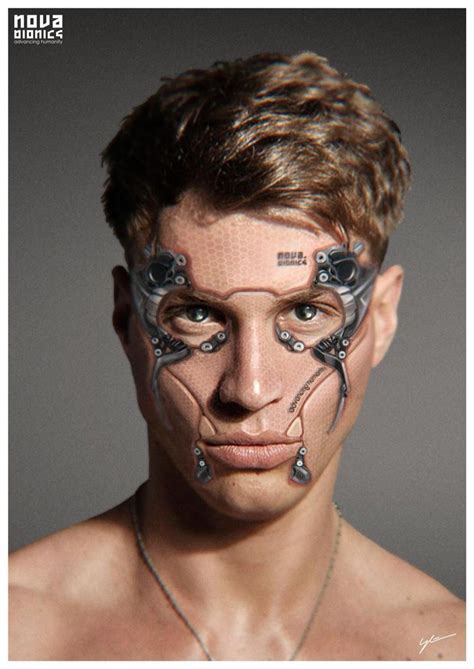 Male Cyborg Robot Makeup Cyborg Makeup Cyberpunk Aesthetic