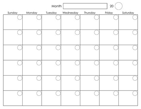Month To Month Blank Calendars Calendar Template Printable Download
