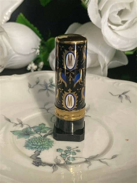 Vintage Michel De Luxe Paris Ny London Lipstick Ornate Tube Frosty