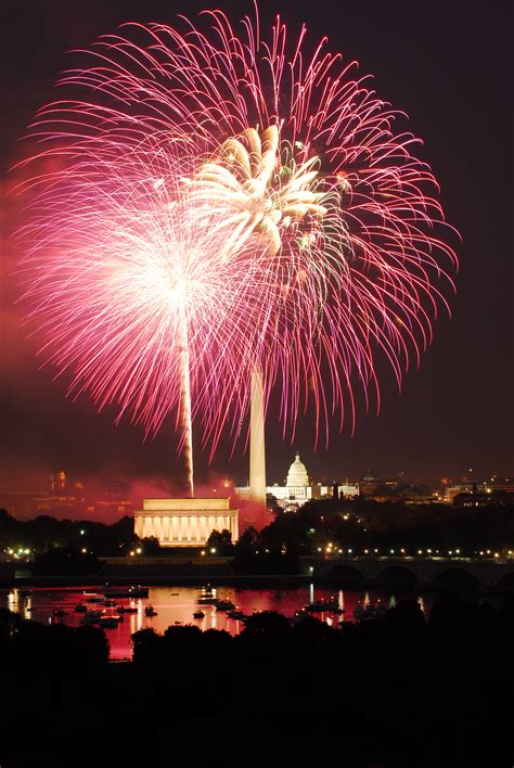 Fireworks Washington Dc Fourth Of July Celebration Us National