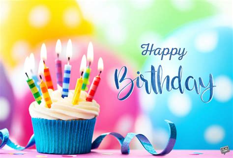 Happy birthday wishes with balloons and flowers. Happy-birthday-wish-cup-cake-candles-balloons