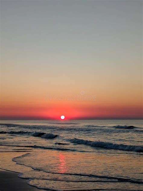 Beautiful Sunrise At Myrtle Beach In South Carolina Atlantic Ocean