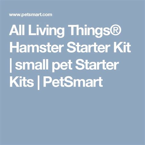 All Living Things Hamster Starter Kit Small Pet Starter Kits