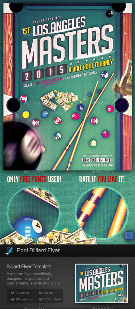 How to create an account? Pool Billiard Flyer Template by StormDesigns | GraphicRiver