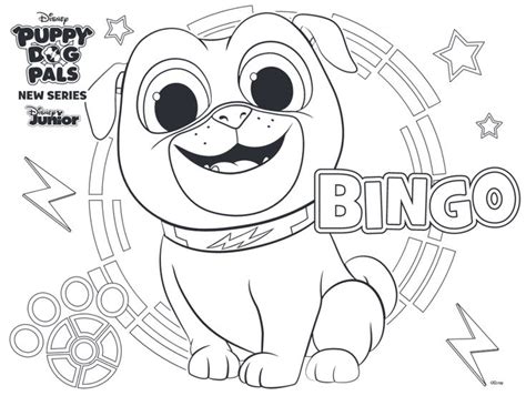 Puppy Dog Pals Coloring Pages Bingo Puppy Coloring Pages Cartoon