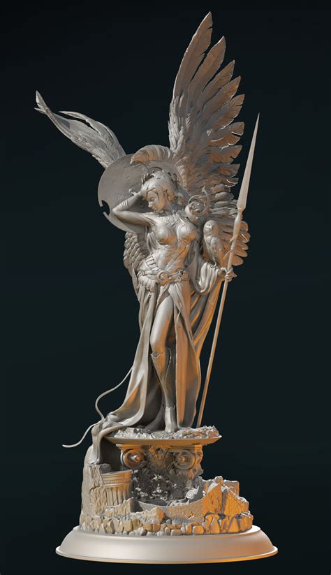 Artstation Athena D Sculpture Shuhang Li Greek Goddess Art Greek Mythology Art