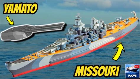 Testing YAMATO CANNON Against Missouri Modern Warships YouTube
