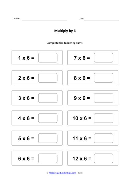 18 Free Printable 2 X Table Worksheets Mariamirandag