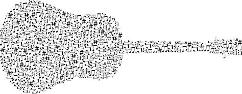 Musical Notes Old Fashioned Guitar Black Icons Png Free Png And Icons