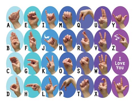 Sign Language Abc Chart Printable