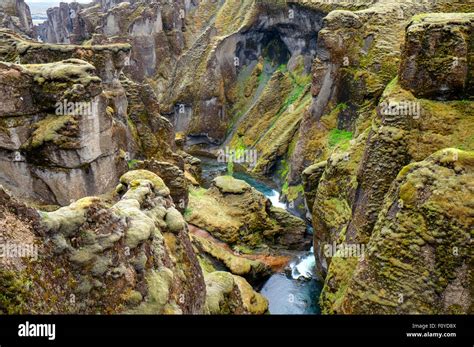 The Fjadrargljufur Canyon In The South Of Iceland Stock Photo Alamy