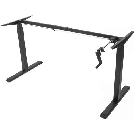 Buy Vivo Black Manual Height Adjustable Stand Up Desk Frame Crank