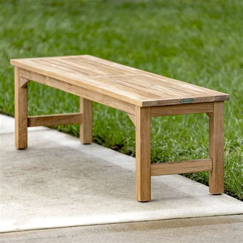 5 ft Teak Backless Bench | Teak outdoor furniture, Teak ...
