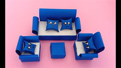 How To Make A Paper Sofa Diy Miniature Sofa Paper Craft Origami