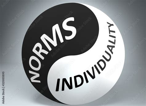 Norms And Individuality In Balance Pictured As Words Norms