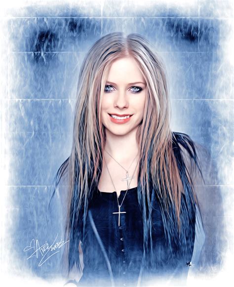 Avril Painting Avril Lavigne In Blue Gergely Kondas Flickr