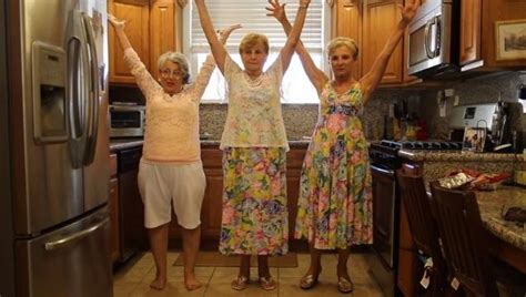 video granny trio three golden sisters copy miley cyrus twerking video hair and style