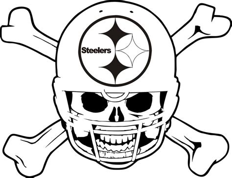 Pittsburgh Steelers Logo Coloring Page Sketch Coloring Page