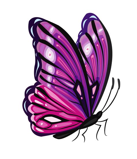 Purple Butterfly Png Clipart Picture Dessin Papillon Art Papillon