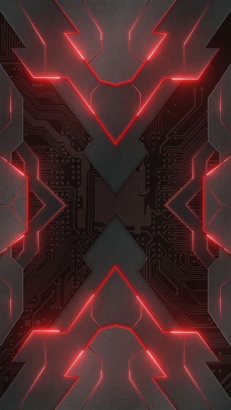 Red Technology Wallpaper Hd