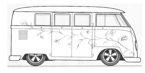 Vw Bus Line Drawing At Explore Collection Of Vw