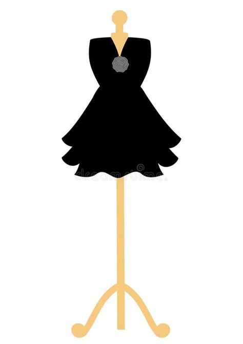 Stylish Little Black Dress Stock Illustrations 622 Stylish Little