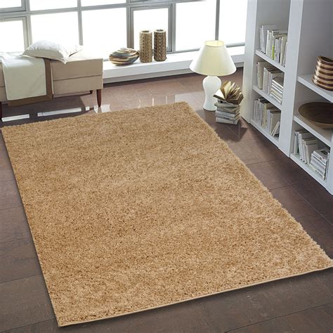 Ladole Rugs Shaggy Collection Soft Indoor Solid Area Rug Carpet In